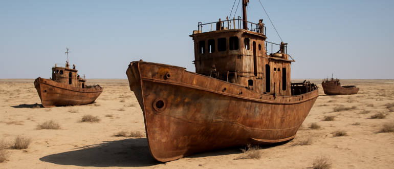 Аральское море: как исчезает четвёртое озеро планеты